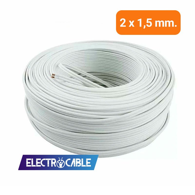 Cable Bipolar Paralelo 2 X 1,5mm Electrocable Rollo 100 mts