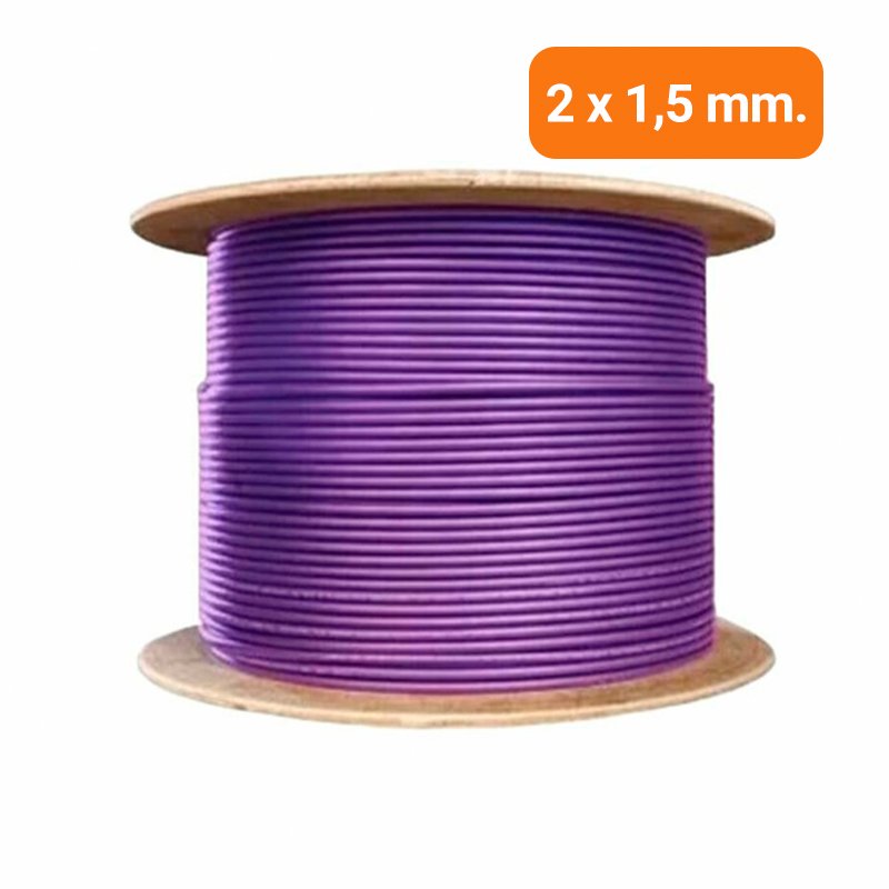 Cable Subterráneo Electrocable 2 X 1,5mm Rollo x 100 Mts
