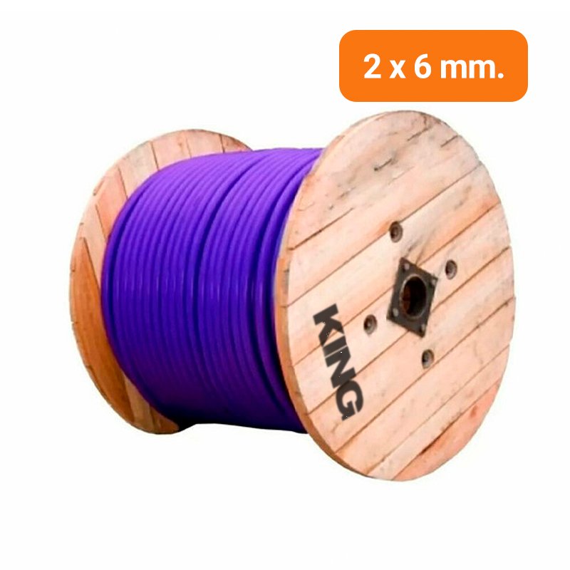 Cable Subterráneo 2 X 6mm 100% Cobre Rollo 100 Mts King
