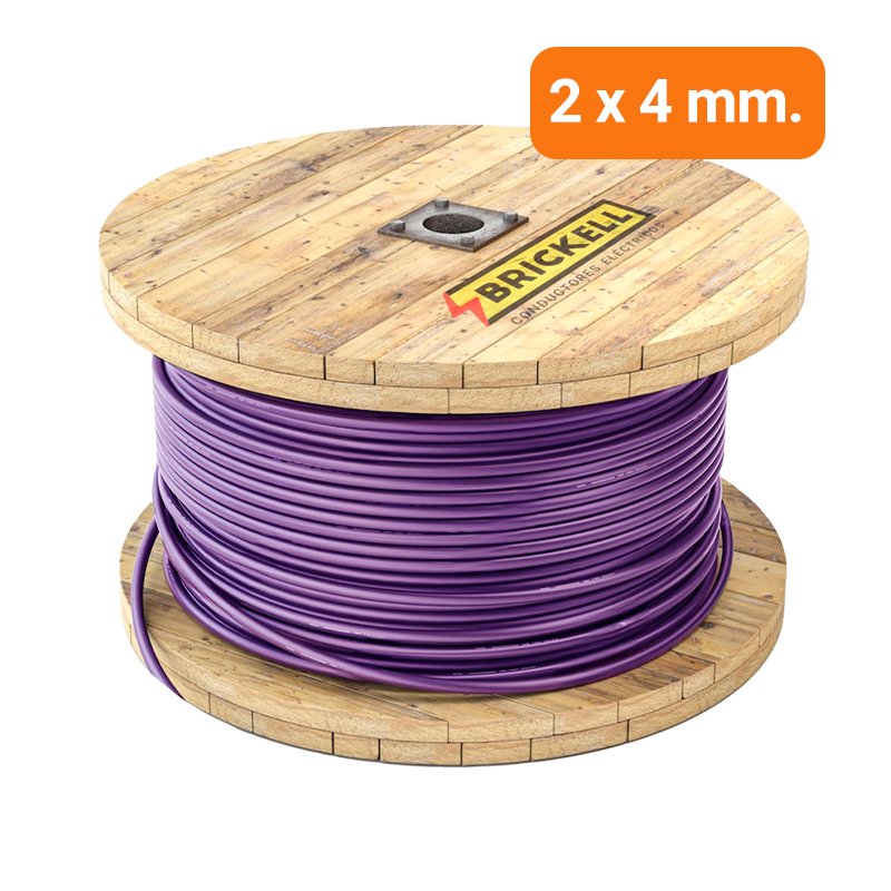 Cable Subterráneo Brickell 2 X 4mm Rollo x 100 Mts