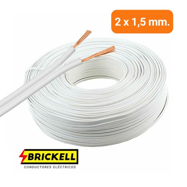 Cable Bipolar Paralelo 2x1,5mm Brickell Profesional Rollo 100 mts