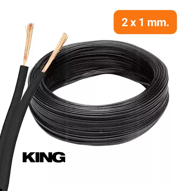 Cable Bipolar 2 X 1mm King Profesional Rollo 100 mts