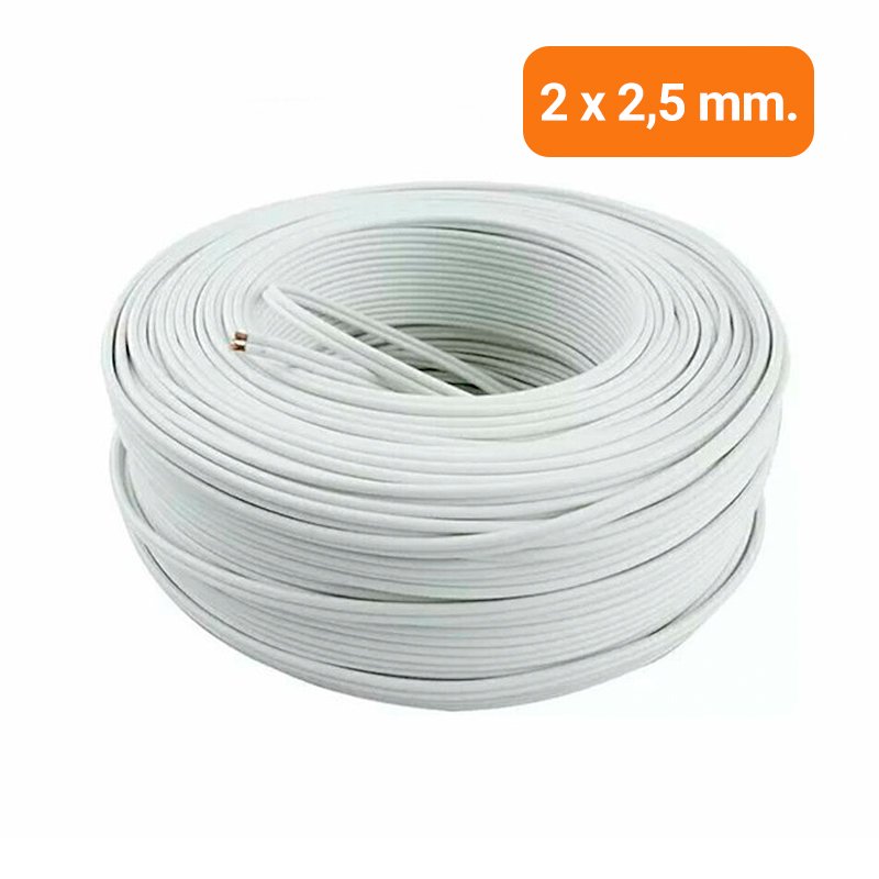 Cable Bipolar Paralelo 2 X 2,5mm Electrocable Rollo 100 mts