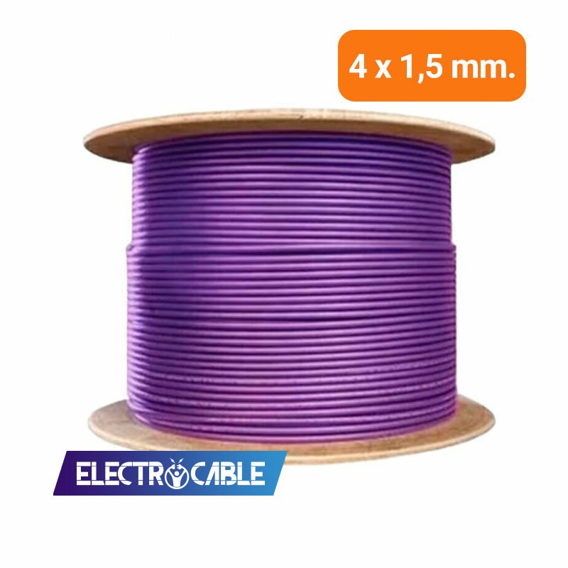 Cable Subterráneo Electrocable 4 X 1,5mm Rollo x 100 Mts